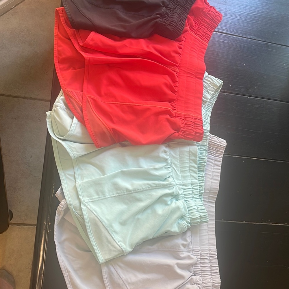 4 lulu lemon shorts!